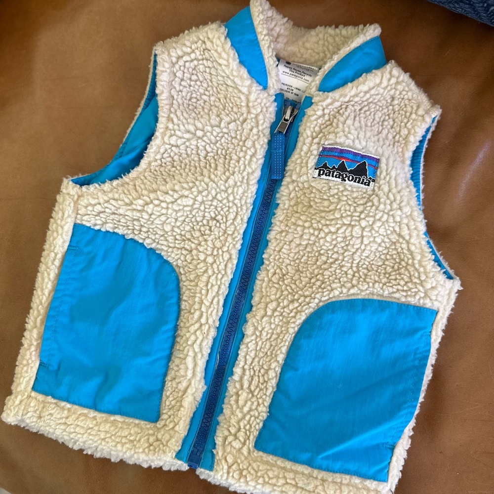Patagonia toddler Retro-X fleece vest.